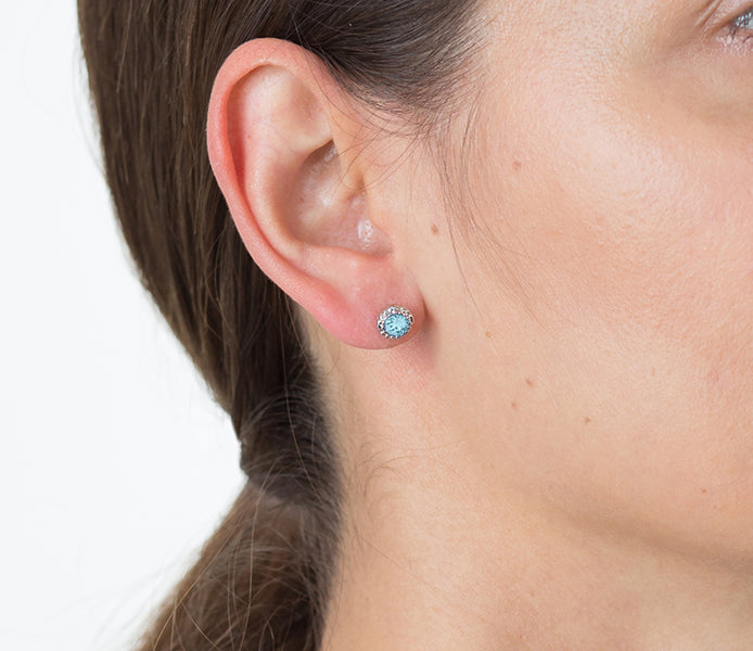 March Gemstone Stud Earrings