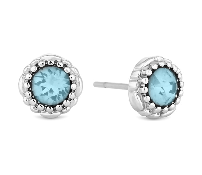 March Gemstone Stud Earrings