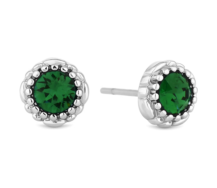 May Gemstone Stud Earrings