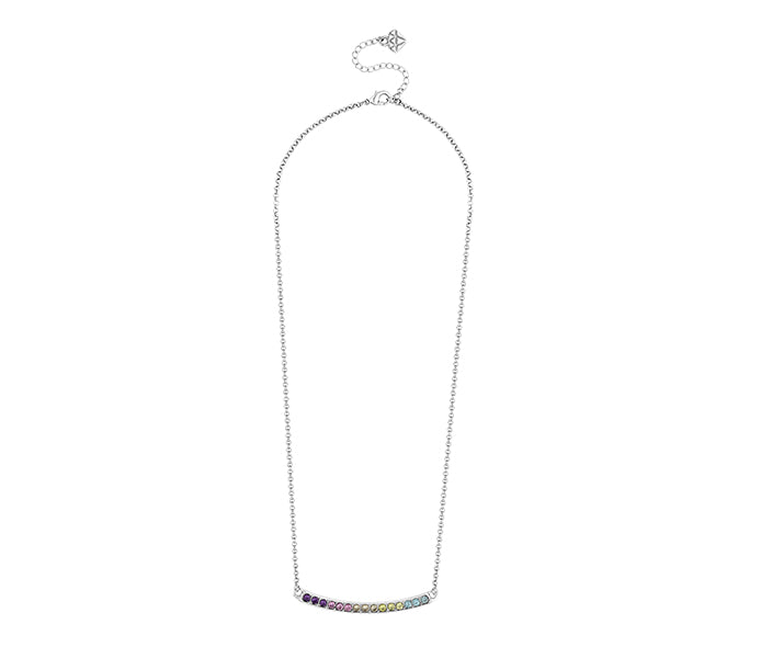 Necklace with Multi Coloured Crystals