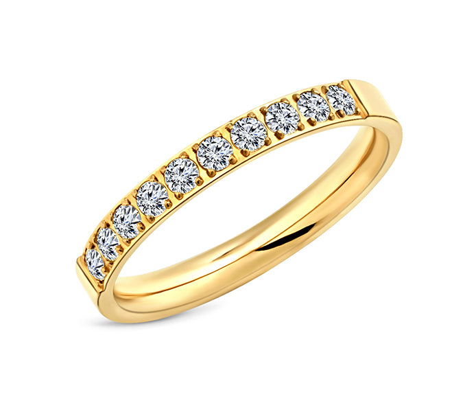 Pavé Ring In Gold Plating