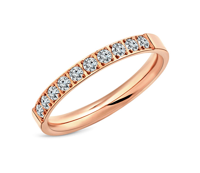 Pavé Ring in Rose Gold Plating