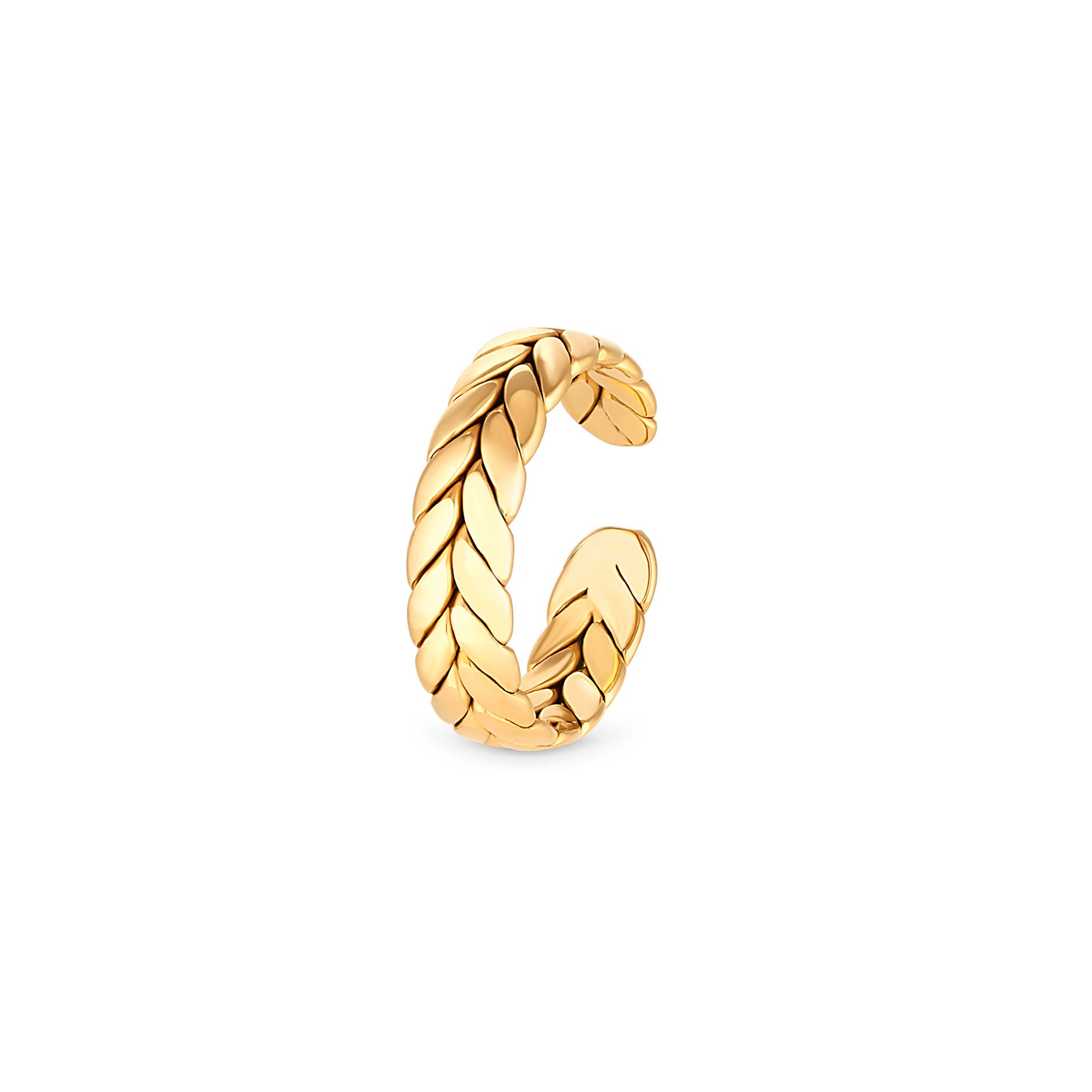 PLAIT RING - GOLD, SIZE 7