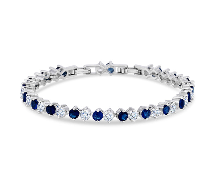 Purity Bracelet with Blue Crystals and Extra Link