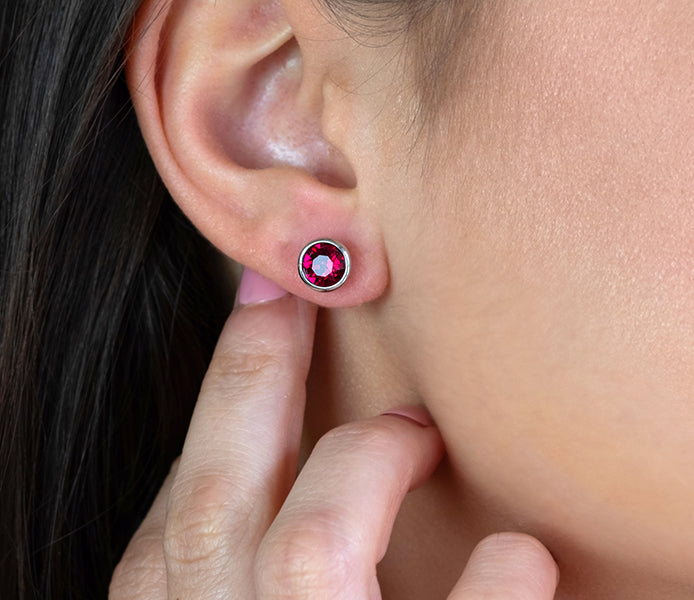 Ruby Circle Stud