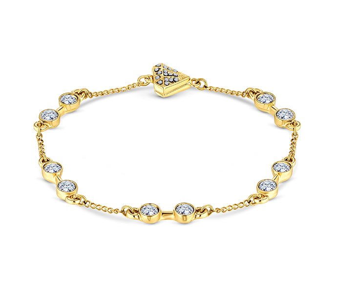 Stacker bra crystal gold bracelet