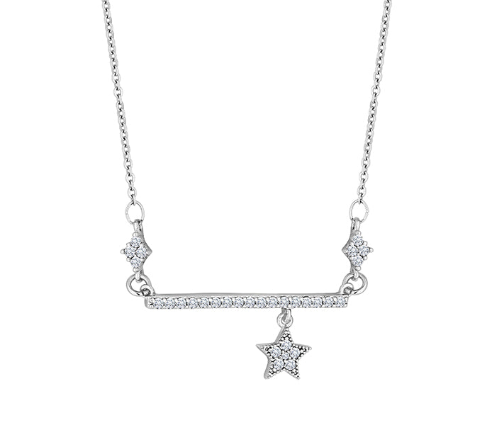 Star Drop Bar Necklace