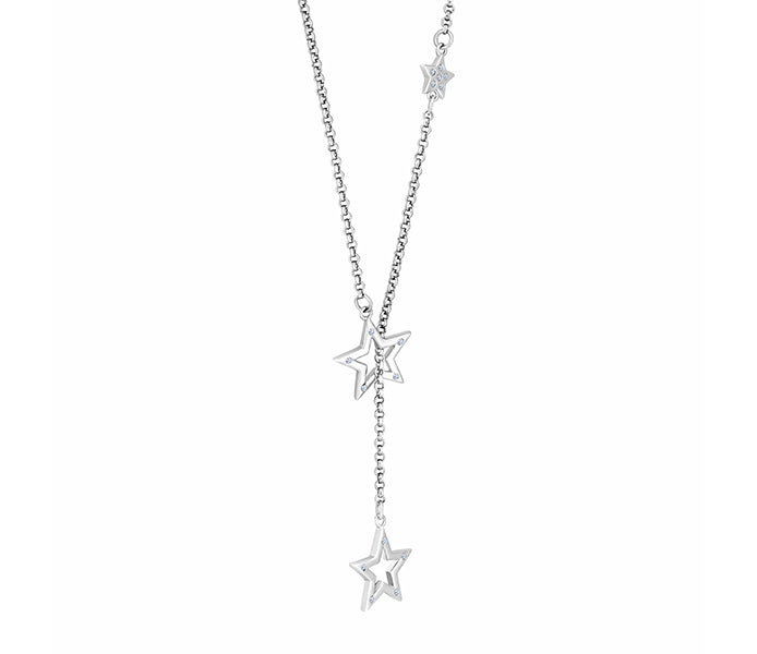 Star Lariat Necklace with Crystals