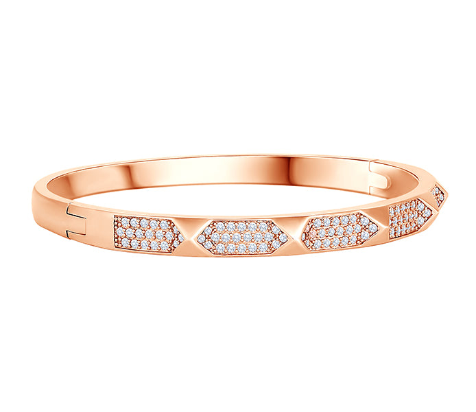 Stud bangle in rose gold plating