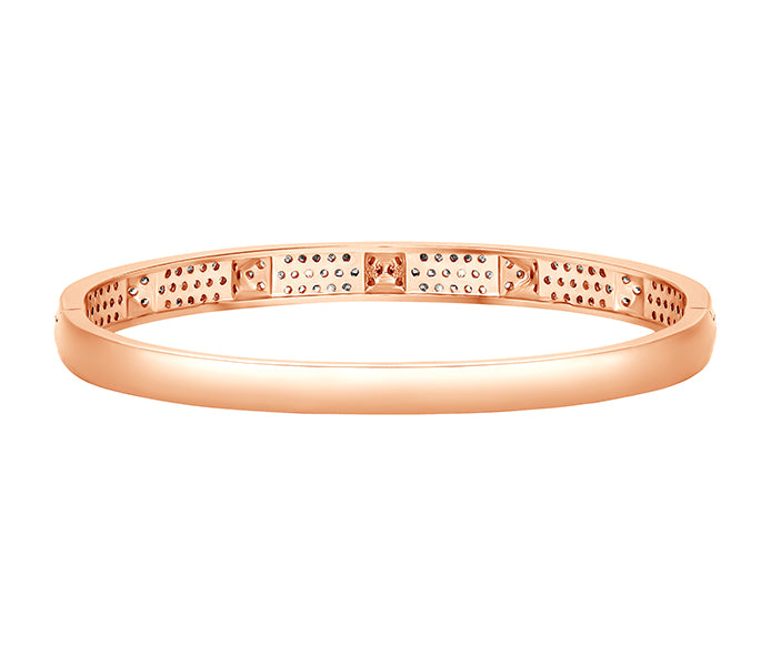 Stud bangle in rose gold plating