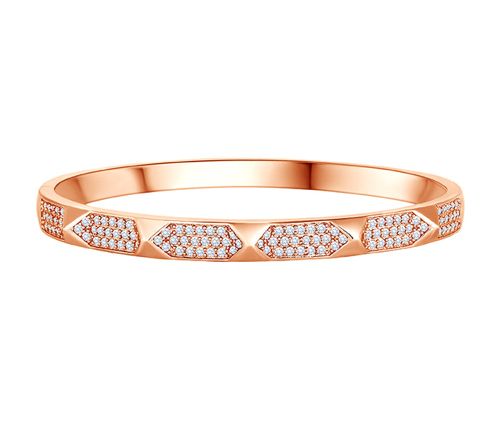 Stud bangle in rose gold plating