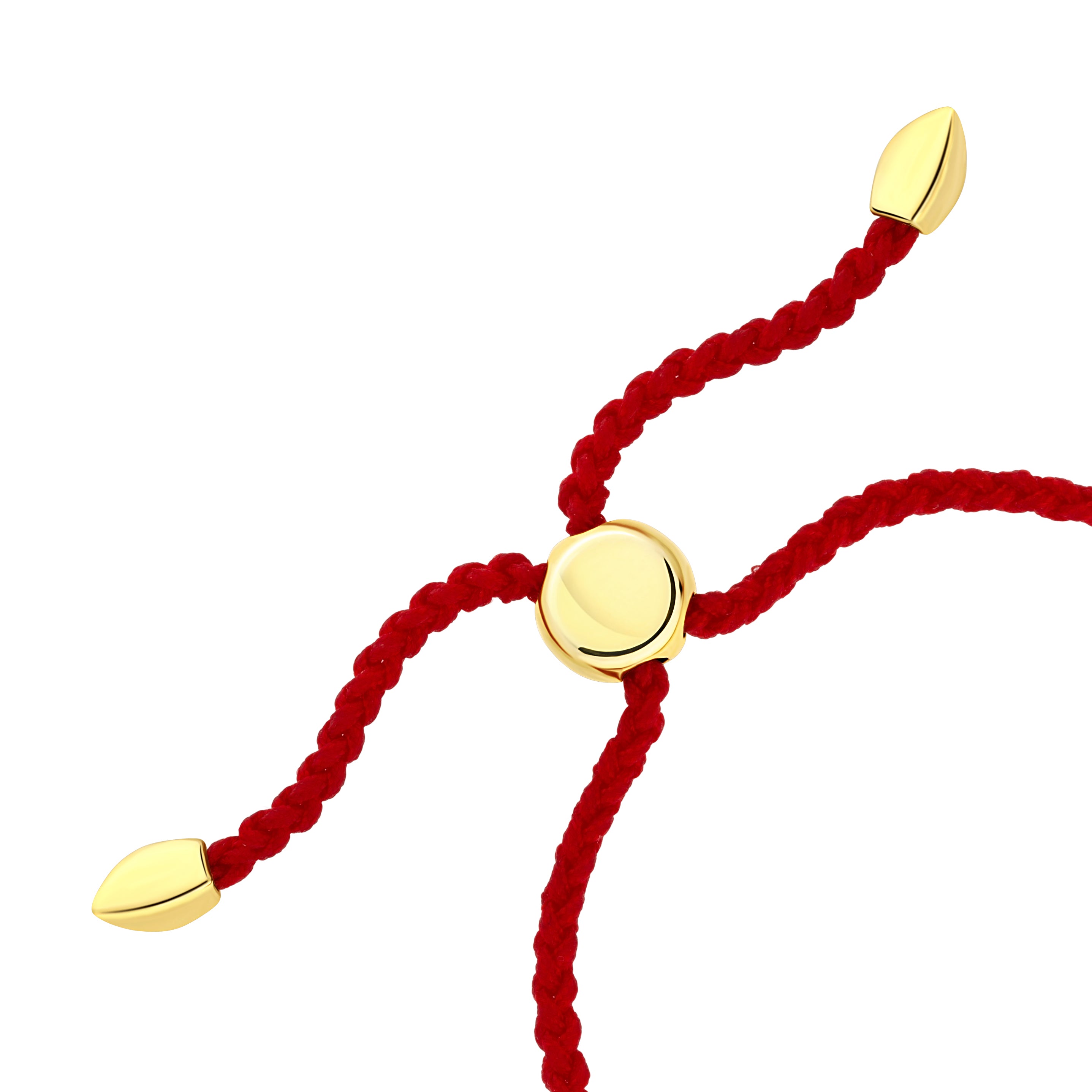 Sula bracelet in gold plating with red cord