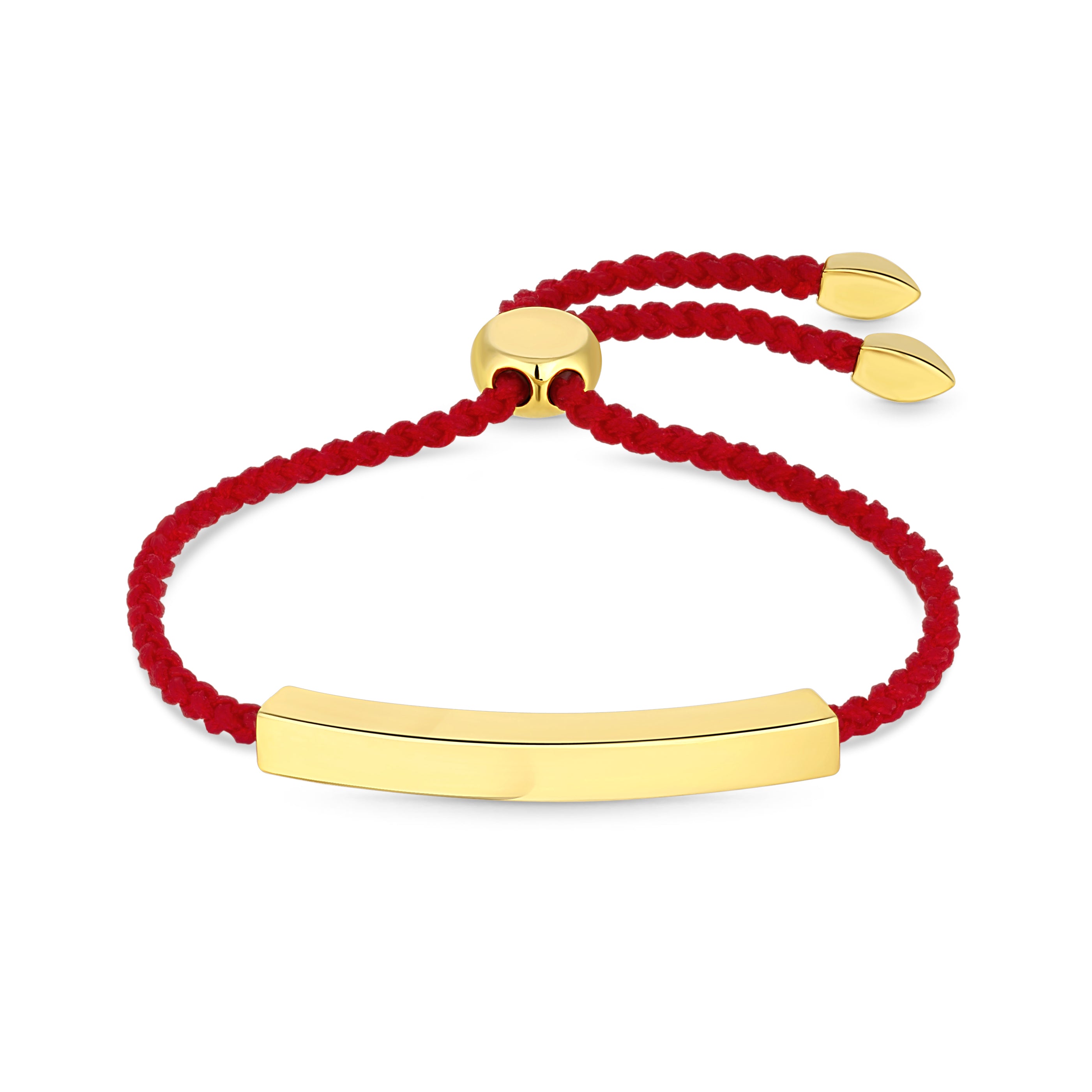 Sula bracelet in gold plating with red cord