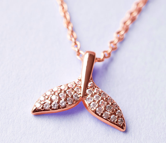 Tail pendant in rose gold plating