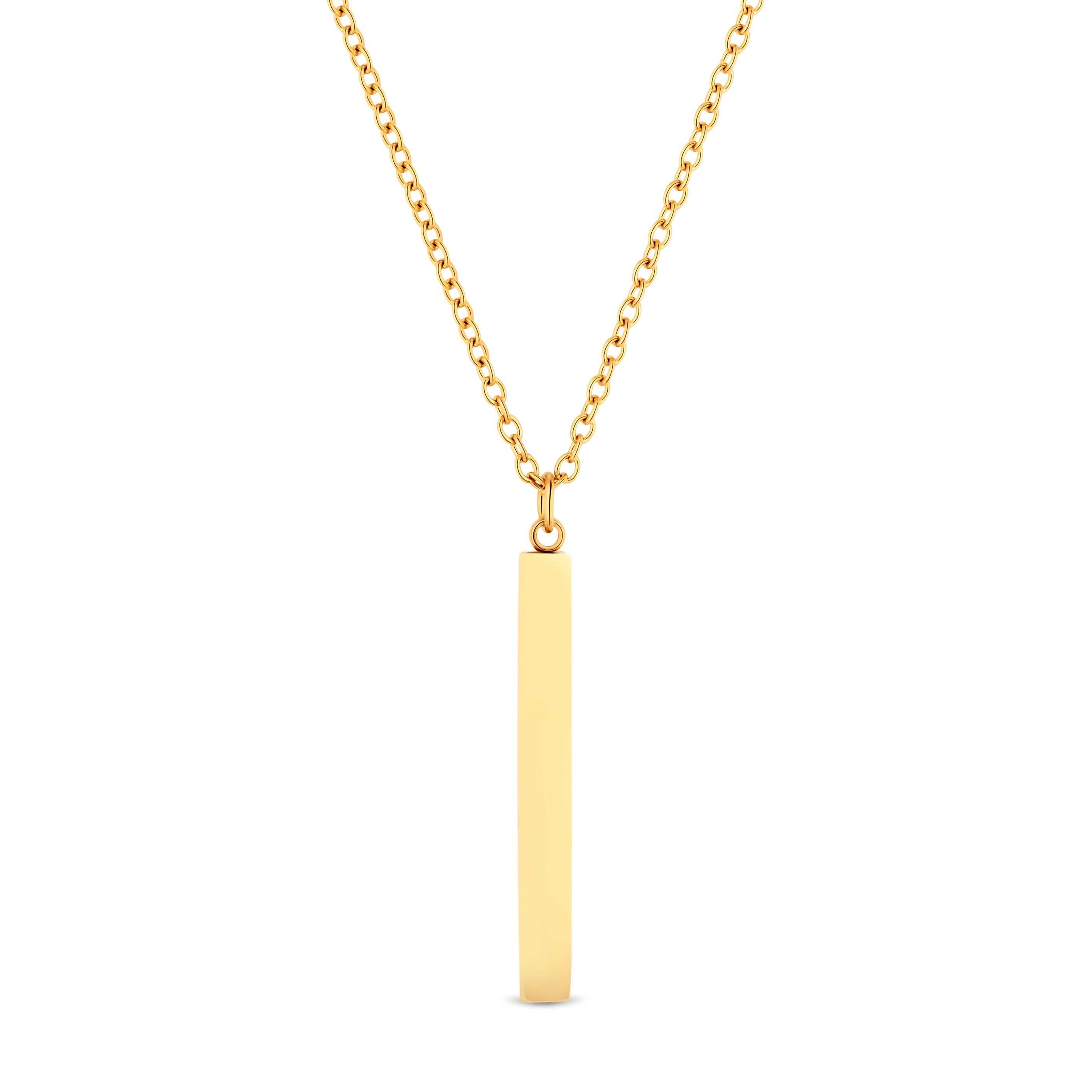 Vertical Bar Pendant - Gold