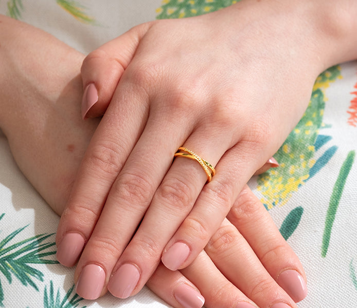 Woven Ring in gold plating