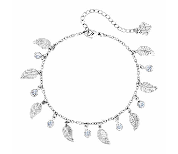 Feather Anklet with Crystals
